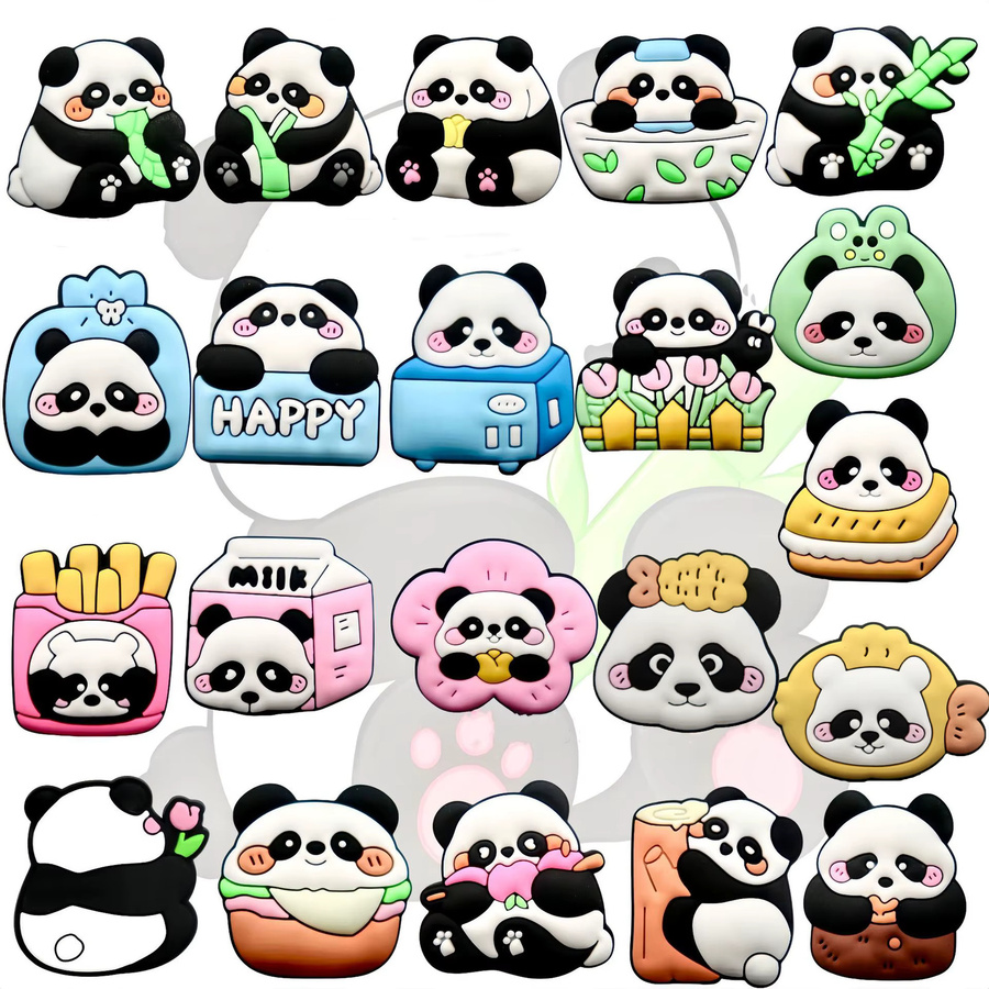 Schuh Charms Panda Tiere Cartoon, PVC, Kinder - Bild 4