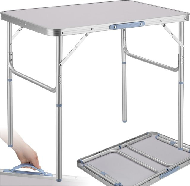 tectake Campingtisch Lothar klappbar grau B/T/H: 75 x 55 x 68 cm - Bild 1