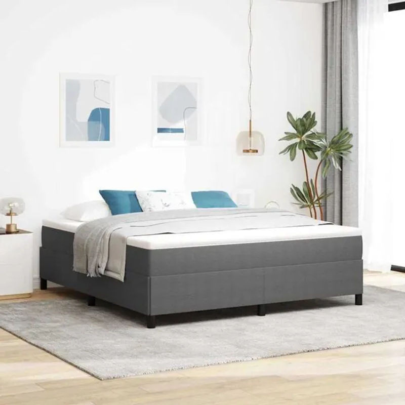 Modernes Polsterbett Vidaxl aus Cordstoff in Grau, B/T: 180 x 200 cm - Bild 1