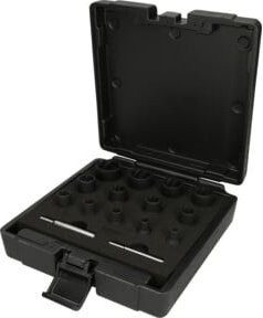 KS Tools Spiral-Profil-Kraft-Stecknuss-Satz aus Chrom-Molybdän, 15-teilig, 1/4 Zoll und 1/2 Zoll - Bild 1