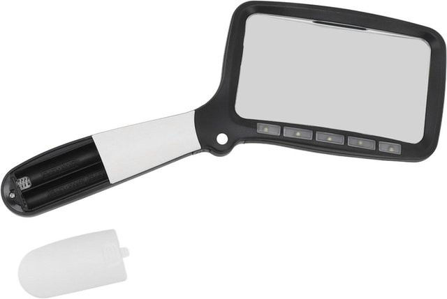 mfySpace Leselupe 3x, mit 5 LEDs, dimmbar, Schwarz - Bild 1