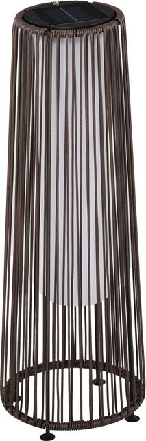 Outsunny Solarlampe als Gartenleuchte aus Rattan in Braun mit LED und Dämmerungssensor, B/T/H: 21,5 x 21,5 x 61 cm - Bild 1