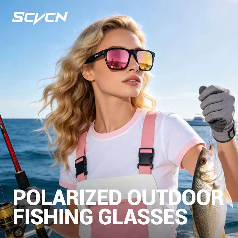 SCVCN Sonnenbrille Sport, Vollrand, Kunststoff, Schwarz, Unisex - Bild 2