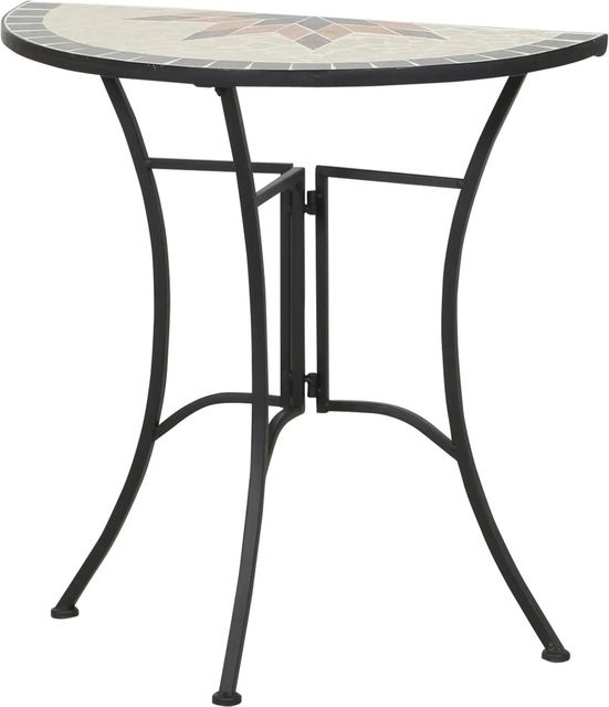 Siena Garden Gartentisch Stella Rechteckig mit Keramikplatte in Grau und matt-schwarzem Stahlgestell B/T/H: 70 x 35,5 x 71,5 cm - Bild 1