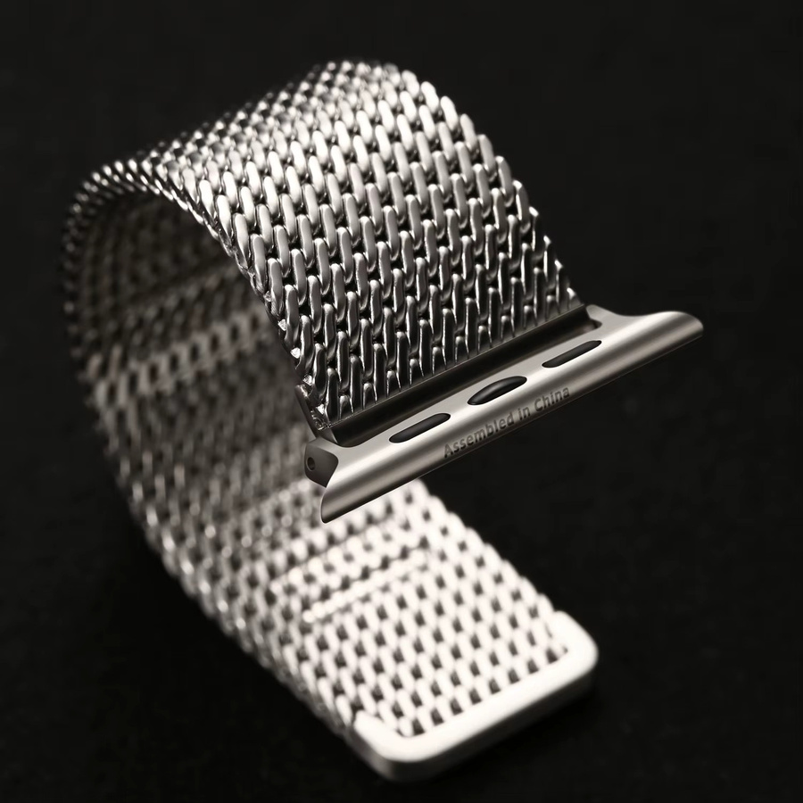 MAIKES Uhrenarmband Edelstahl, Milanaise, Silber, Unisex - Bild 2