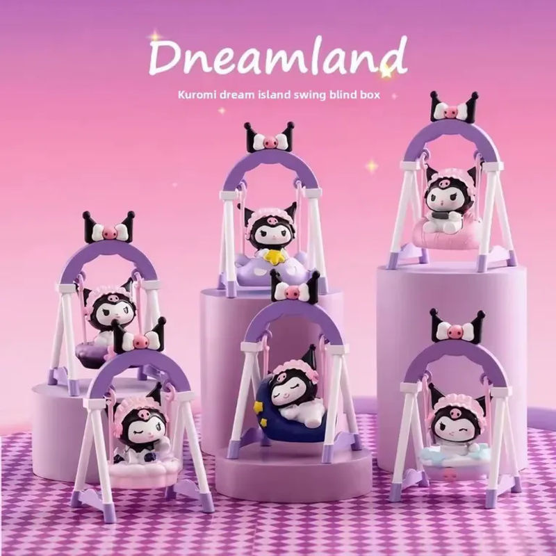 Sanrio Kuromi Blindbox Niedliche Swing Anime Figur aus Kunststoff, Mehrfarbig, Schreibtisch-Dekoration und Spielzeug für Kinder - Bild 2