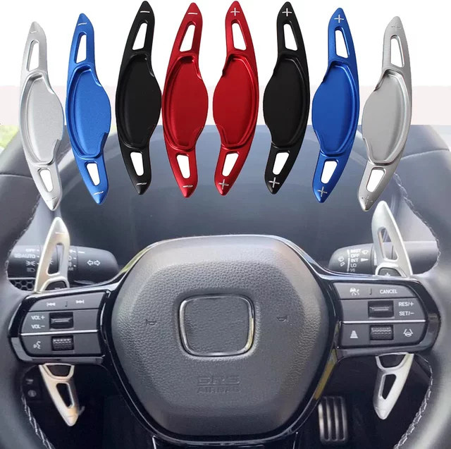Paddle-Shift-Verlängerungen für Honda Civic, Accord und CR-V in Rot, passend für Civic 11. Generation (2022–2024) sowie Accord und CR-V (2023–2024) - Bild 1