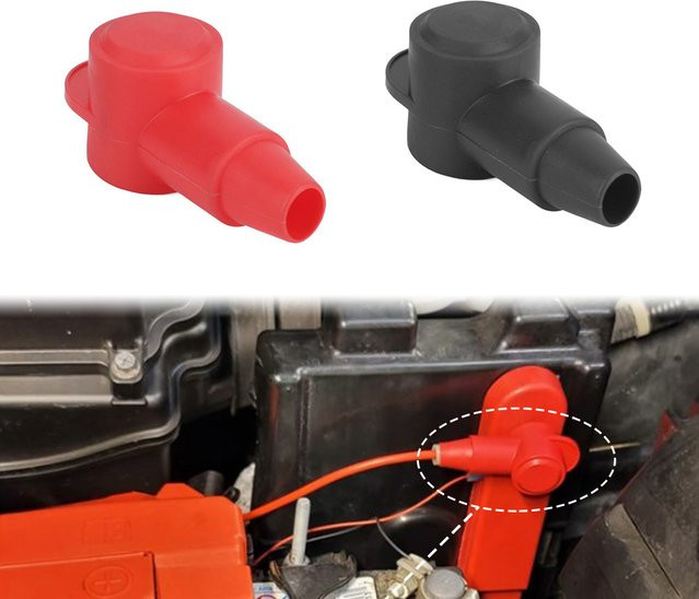 MINESPEED 10er Set Silikon Batterie-Terminal-Schutzkappen in Rot und Schwarz zur Isolierung und zum Flammschutz - Bild 1