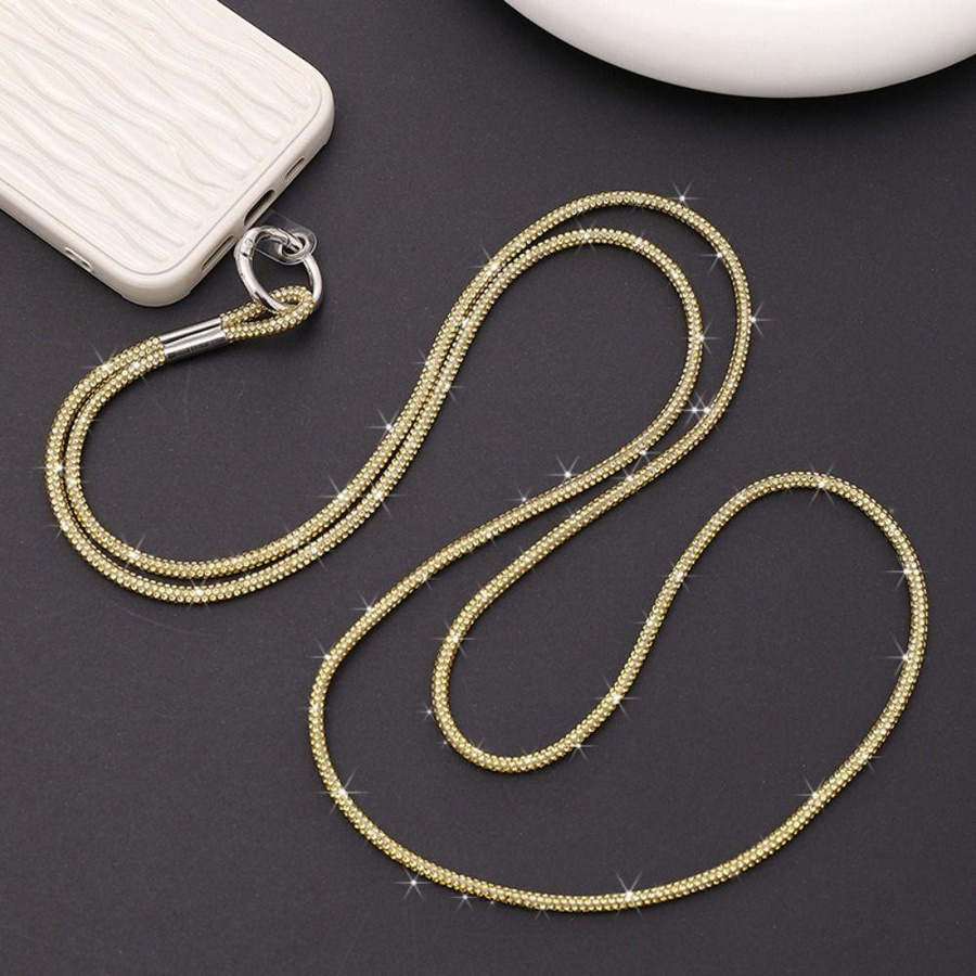 Love Home Garden Handyhülle mit blauem Strass-Lanyard und Gold-Details - Bild 1
