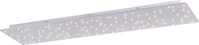Just Light LED-Deckenleuchte SPARKLE 14672-55 in Stahlfarbig, dimmbar mit Fernbedienung, Metall, B/H/T: 25 x 4 x 100 cm - Bild 1