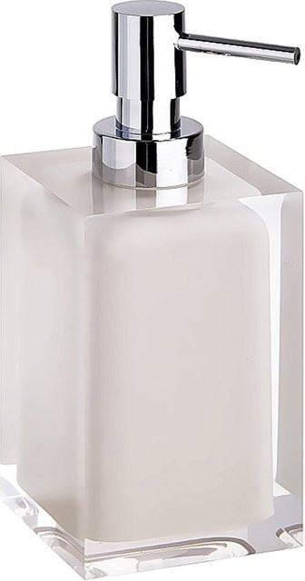Brillantbad BISTA Seifenspender aus Polyresin in Beige mit Pumpmechanismus, Volumen: 250 ml, H x B x T: 17,2 x 7,0 x 8,2 cm - Bild 1