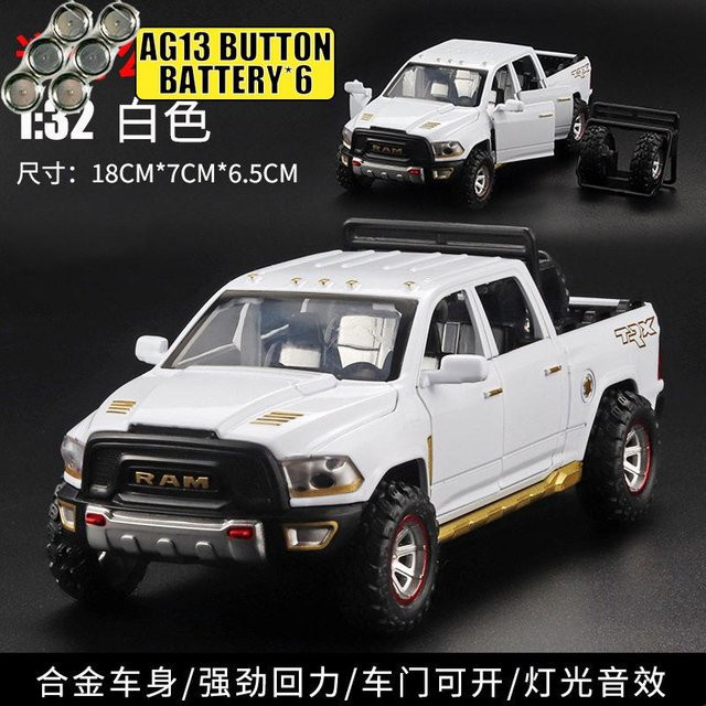 Linyi toy car Dodge Ram Trx Off Road Pickup Truck, Metall, 1:32, ab 14 Jahren - Bild 1