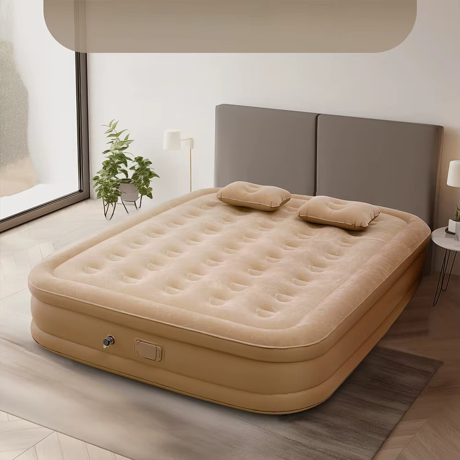 Hlamder Luftmatratze mit eingebauter Pumpe als aufblasbares Luftbett für Camping und Gäste - Bild 4