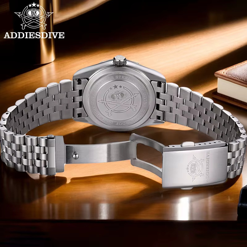 ADDIESDIVE Armbanduhr, Quarz, Edelstahl, Saphirglas, Blau, Herren - Bild 4