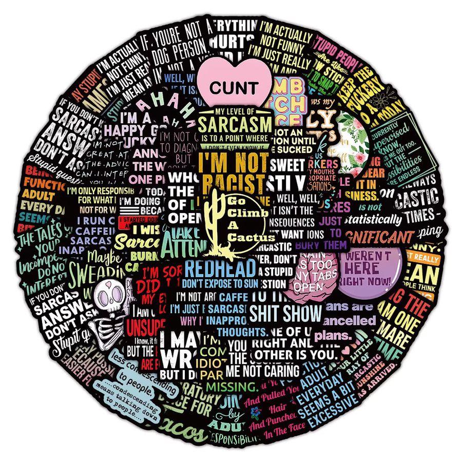 102 Stück englische Kurzsatz-Aufkleber mit inspirierenden und motivierenden Zitaten in Multicolor von AufnahmeYourLife Store - Bild 2