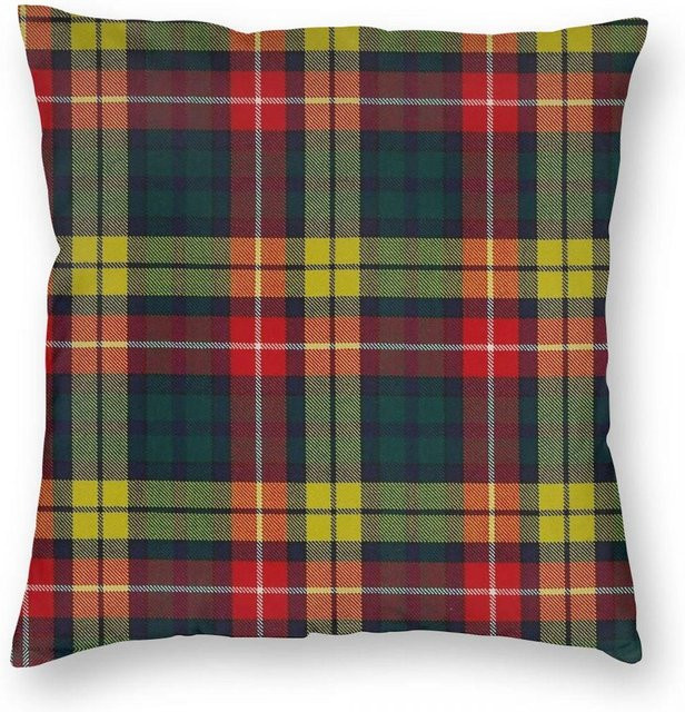 Buchanan Quadratische Kissenhülle Schottischer Tartan in Grau mit Reißverschluss, B/T/H: 45,72 x 45,72 x 0 cm - Bild 1