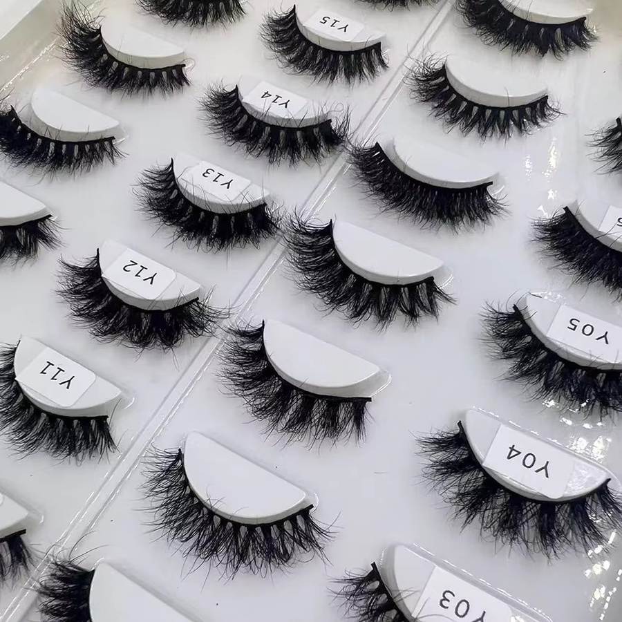 LEHUAMAO Falsche Wimpern, 5D Nerz, D-Curl, Wispy-Streifen - Bild 3