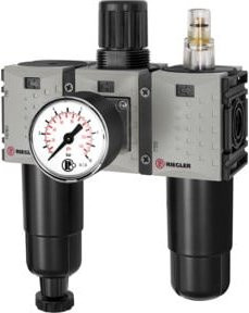 Riegler Futura-mini 3-teiliges Set aus Metall in Grau mit G1/4 Anschluss und 0,5-10 HA - Bild 1
