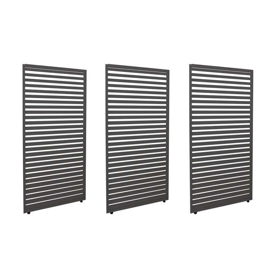 BERLINLODGE 3er-Set Aluminium Lamellenpaneele für Pergola in Anthrazit, H x B: 204 x 271 cm - Bild 2