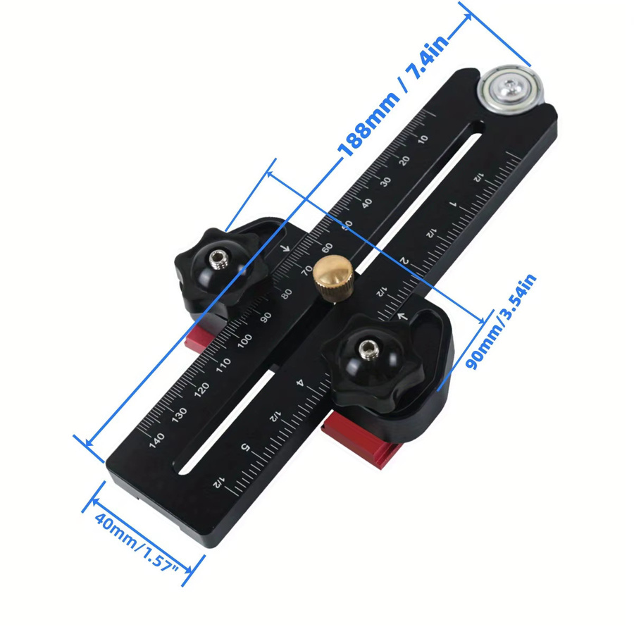 Wnew Thin Rip Jig Tischsägen-Hilfsmittel in Schwarz für präzise schmale Streifen und Schlitzarbeiten in der Holzbearbeitung - Bild 2