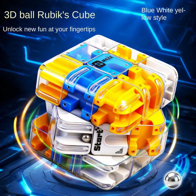 Linyi toy Magische 3D Labyrinthe Würfel, Geschicklichkeit, ab 3 Jahre - Bild 1
