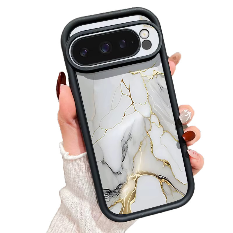 Stoßfeste TPU-Handyhülle mit Marmormuster für Google Pixel 9 in Blau und Mehrfarbig - Bild 3
