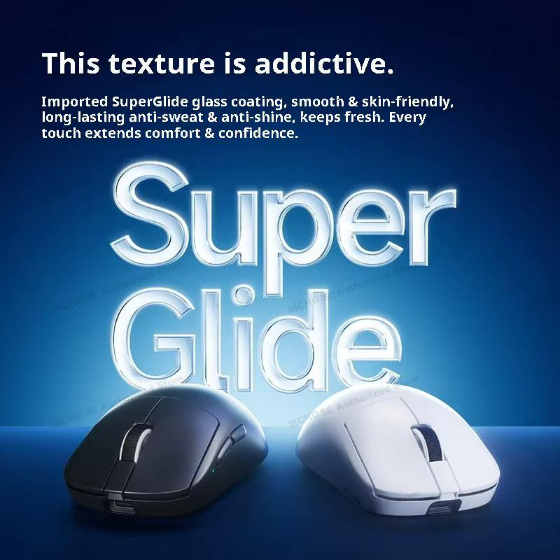 MCHOSE A7 V2 Pro Ultra Kabellose Gaming-Maus in Weiß mit PAW3395 Sensor, 42000 DPI und 8KHz Tri-Mode Technologie - Bild 4