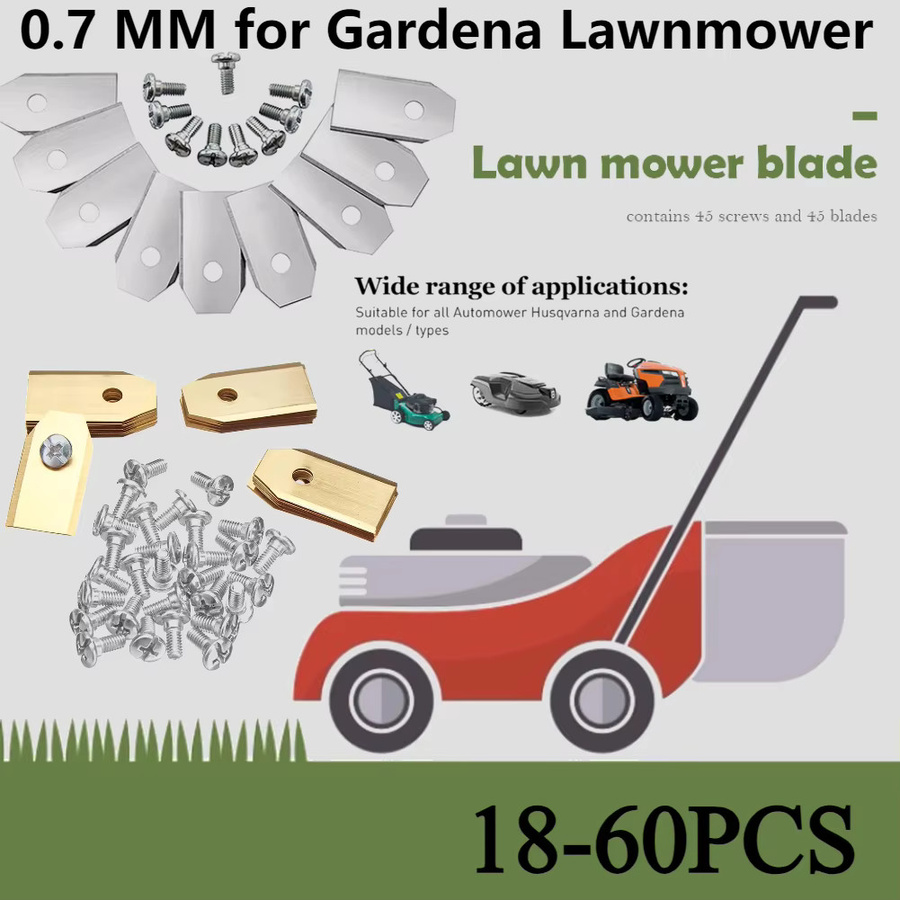 Gardena Ersatzteil-Set für Roboter-Rasenmäher mit 18-teiligem Edelstahl-Schneidemesser-Set und Schrauben in Silber - Bild 2