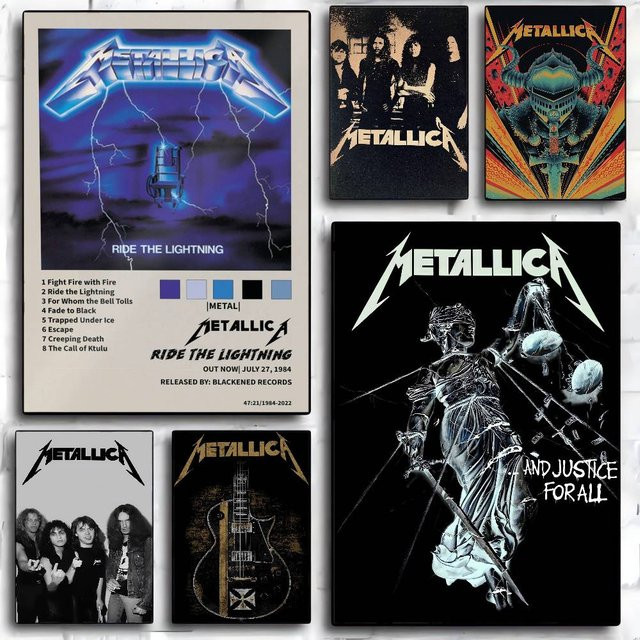 M-METALLICA Classics Band Wandaufkleber mit Motiv in Mehrfarbig - Bild 1