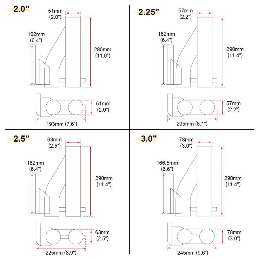 PQY Elektrisches Auspuffrohr E-Cut Out mit Dual-Ventil und Bluetooth-Fernbedienung aus Edelstahl 304, Silber, Universal für 2 Zoll, 2.25 Zoll, 2.5 Zoll und 3.0 Zoll - Bild 2