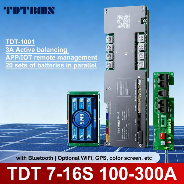 TDT Smart BMS Aktiver Balancer mit WIFI für LiFePO4 Lithium-Batterien 7S bis 16S 24V/48V - Bild 1