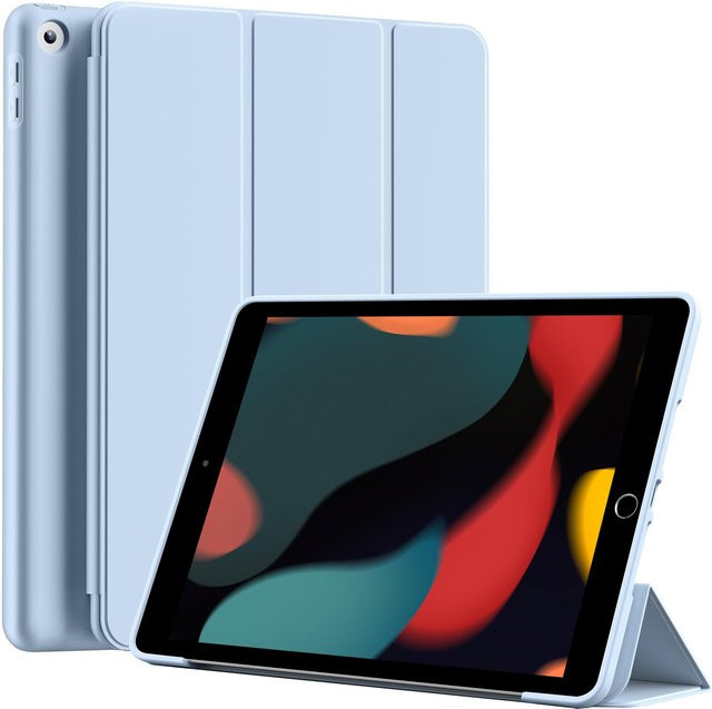 Zair Magnetisches Smart Cover für iPad 10.2 (7., 8. und 9. Generation) mit Auto Wake/Sleep Funktion und weicher Silikonhülle in Schwarz oder Blau - Bild 1