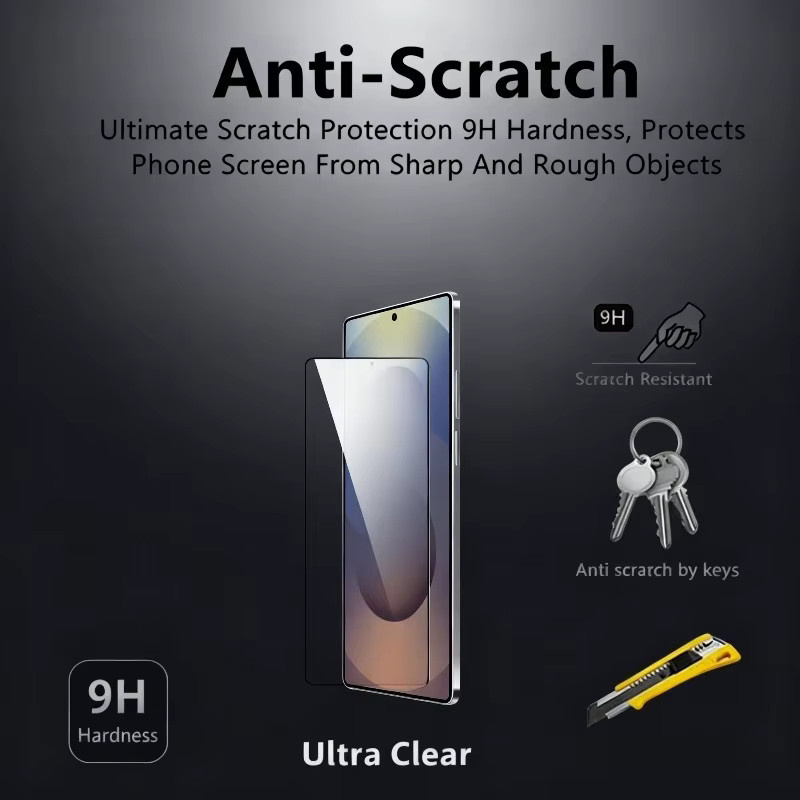 5 Stück Displayschutzfolien aus gehärtetem Glas für Samsung Galaxy S25 S24 Ultra S23 S22 S21 Plus FE, transparent - Bild 5