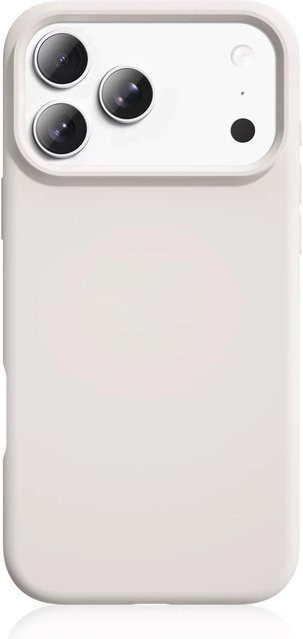 Flüssigsilikon Handyhülle für Apple iPhone 17 16 Pro Max 17 Pro 16 Pro Air in Weiß mit matter Rückseite - Bild 1