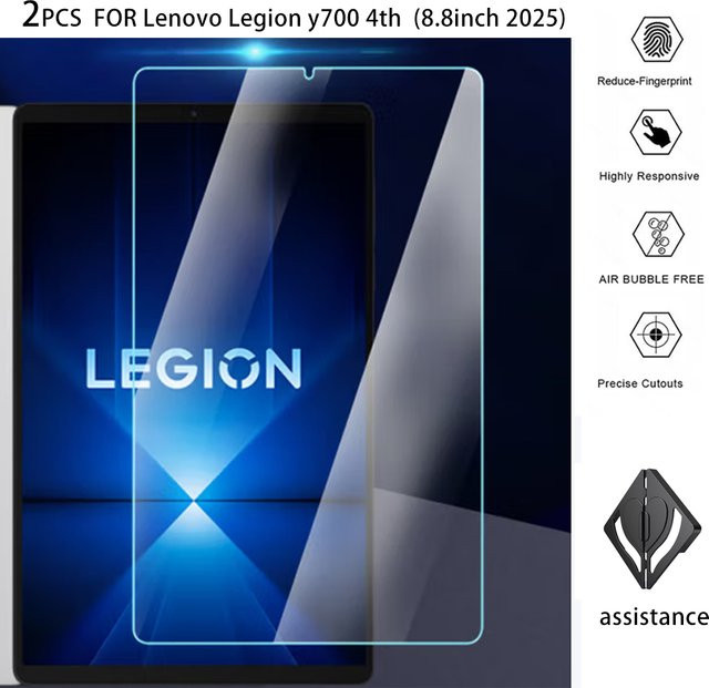 2 Stück Displayschutzfolie aus gehärtetem Glas für Lenovo Legion Y700 Gen 4 (2025), transparent - Bild 1