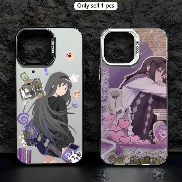 Anime Waifu Homura Handyhülle aus transparentem TPU für Apple iPhone 11 12 13 14 15 16 17 Pro Max, stoßfeste und anti-gelbe Schutzhülle - Bild 1