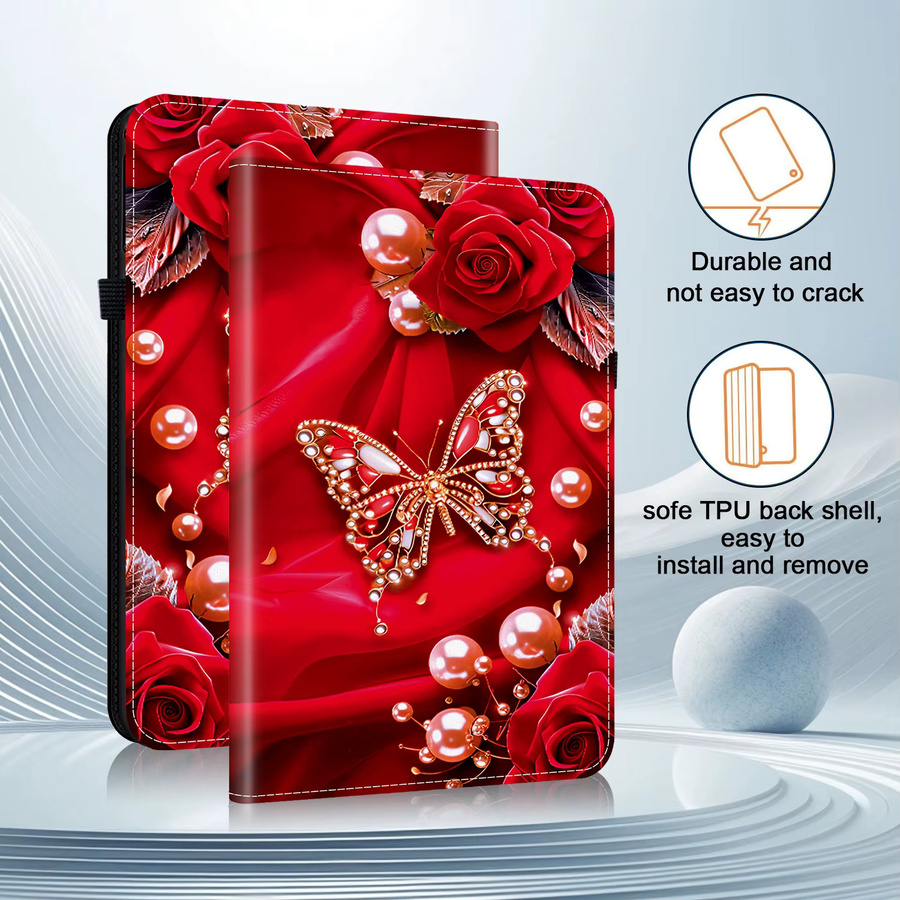 Huawei Tablet Lederhülle in Rot für Honor Pad X7 X8a X9A X8B X8 Pro und Matepad Mini M5 Lite T10s SE 10,4 - Bild 2