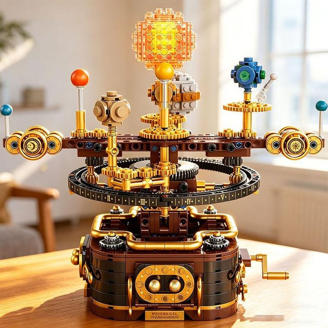 Sonnensystem Globus Bausteine, Mechanisches Weltraum Planetarium, ab 6 Jahren - Bild 1