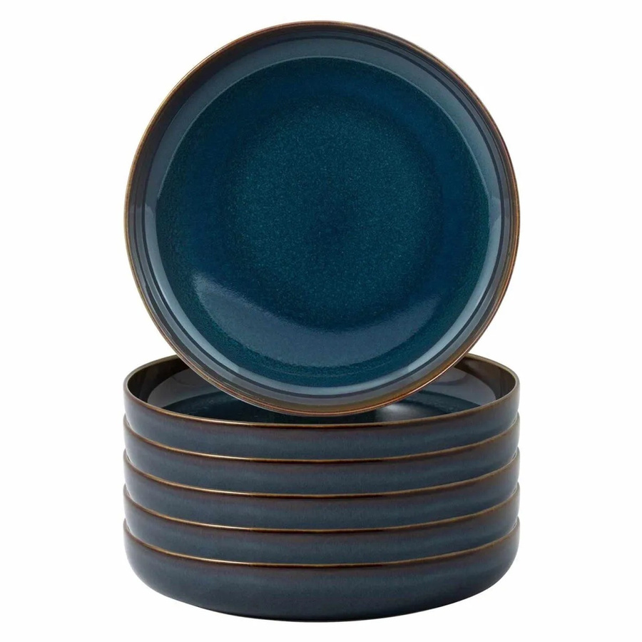 Villeroy & Boch Crafted Suppenteller Denim Blau, 6er Set, Durchmesser: 21,9 cm - Bild 2