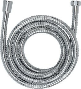 WENKO Duschschlauch EDS in Silber glänzend mit Anti-Twist-Funktion und 1/2 Zoll Anschluss, Länge: 150 cm - Bild 1