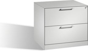 C+P Hängeregistraturschrank Asisto für Hängehefter DIN A4, 2 Schubladen, zweibahnig, Farbe: Lichtgrau - Bild 1