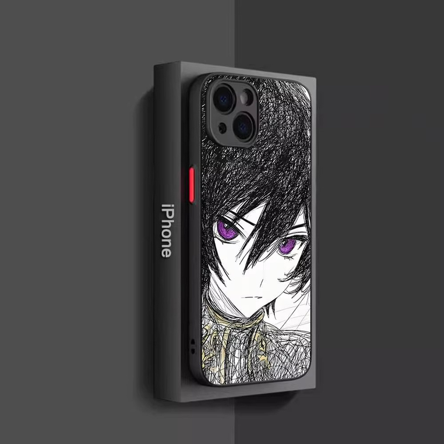 Transparente matte Handyhülle im Code Geass Comic Design für Apple iPhone 11 12 13 14 Pro Max Plus X XR XS und 7 8 Modelle in Multicolor - Bild 2