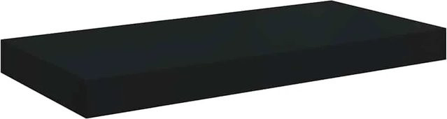 vidaXL Schweberegal Schwarz Matt aus MDF und Metall, B/T/H: 50 x 23 x 3,8 cm - Bild 1