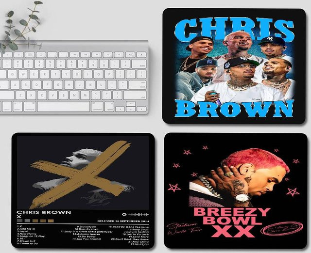 Rastar Gaming Mauspad Chris Brown Breezy Vintage Design Multicolor - Bild 1