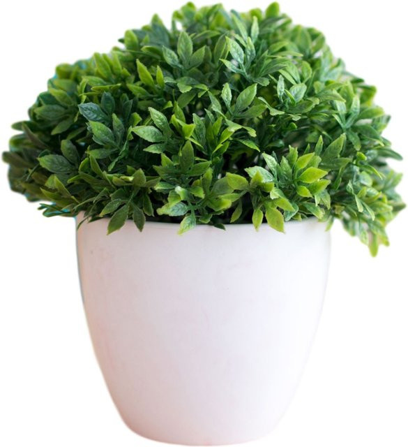 Wusmart Künstliche Pflanzen Bonsai mit 32 Köpfen, Grünes Gras im Topf, Farbe: Grün, B/T/H: 14 x 14 x 14 cm - Bild 1