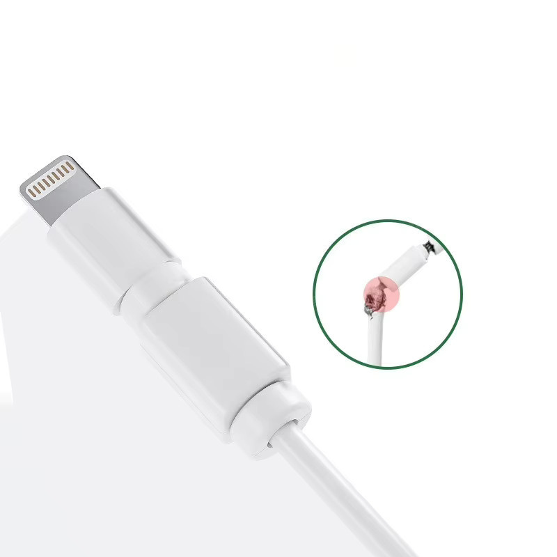 Apple iPhone Datenkabelschutz in Weiß für iPhone 15 14 13 Pro Max verschleißfeste robuste Schutzhülle - Bild 2