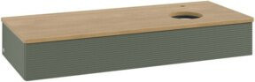 V&B Antao Waschtischunterschrank mit Frontstruktur und Beleuchtung in Eiche Honig, B/T/H: 120 x 50 x 19 cm - Bild 1