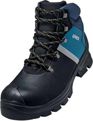 Uvex 2 construction 6513139 Sicherheitsstiefel S3 aus Leder in Schwarz Blau, Schuhgröße 39 - Bild 1