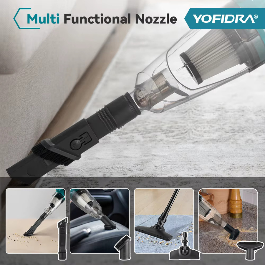 Yofidra Kabelloser Handstaubsauger, wiederaufladbar, ideal für die Reinigung von Auto und Haustierhaaren, kompatibel mit Makita-Akkus - Bild 4