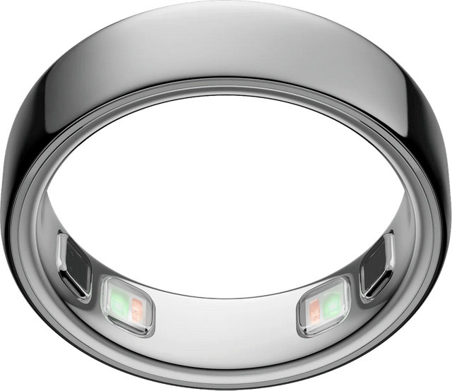 Oura Ring 5 Silber Größe 8 mit Schlaf-Tracking und Herzfrequenzmessung für Unisex - Bild 1